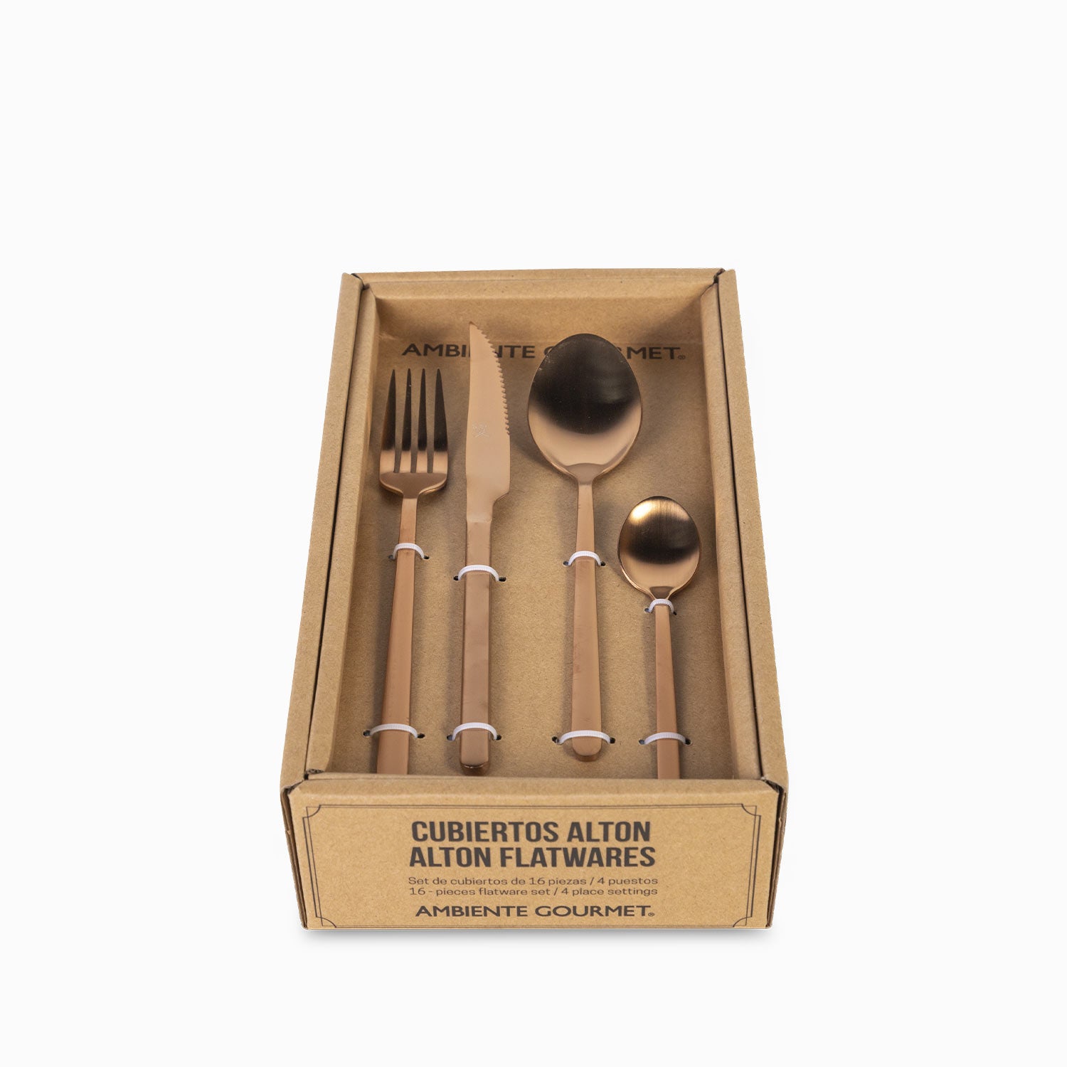 Cubiertos Alton copper set x16-4-AMBIENTE GOURMET MÉXICO