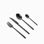 Set de cubiertos alton negro mate 16 pcs