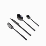 Set de cubiertos alton negro mate 16 pcs