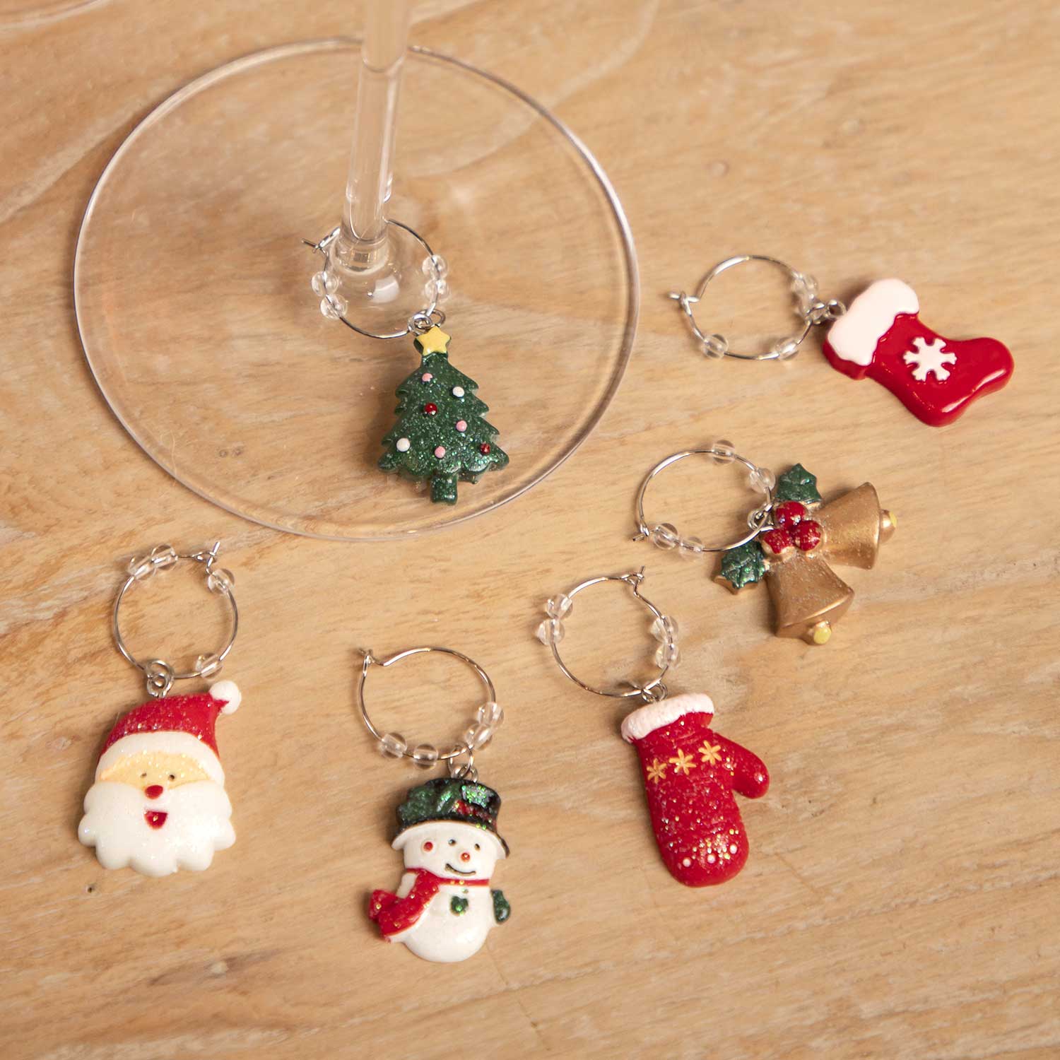 Identificadores de copas christmas setx6-3-AMBIENTE GOURMET MÉXICO