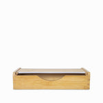Dispensador para rollo de papel en bambu