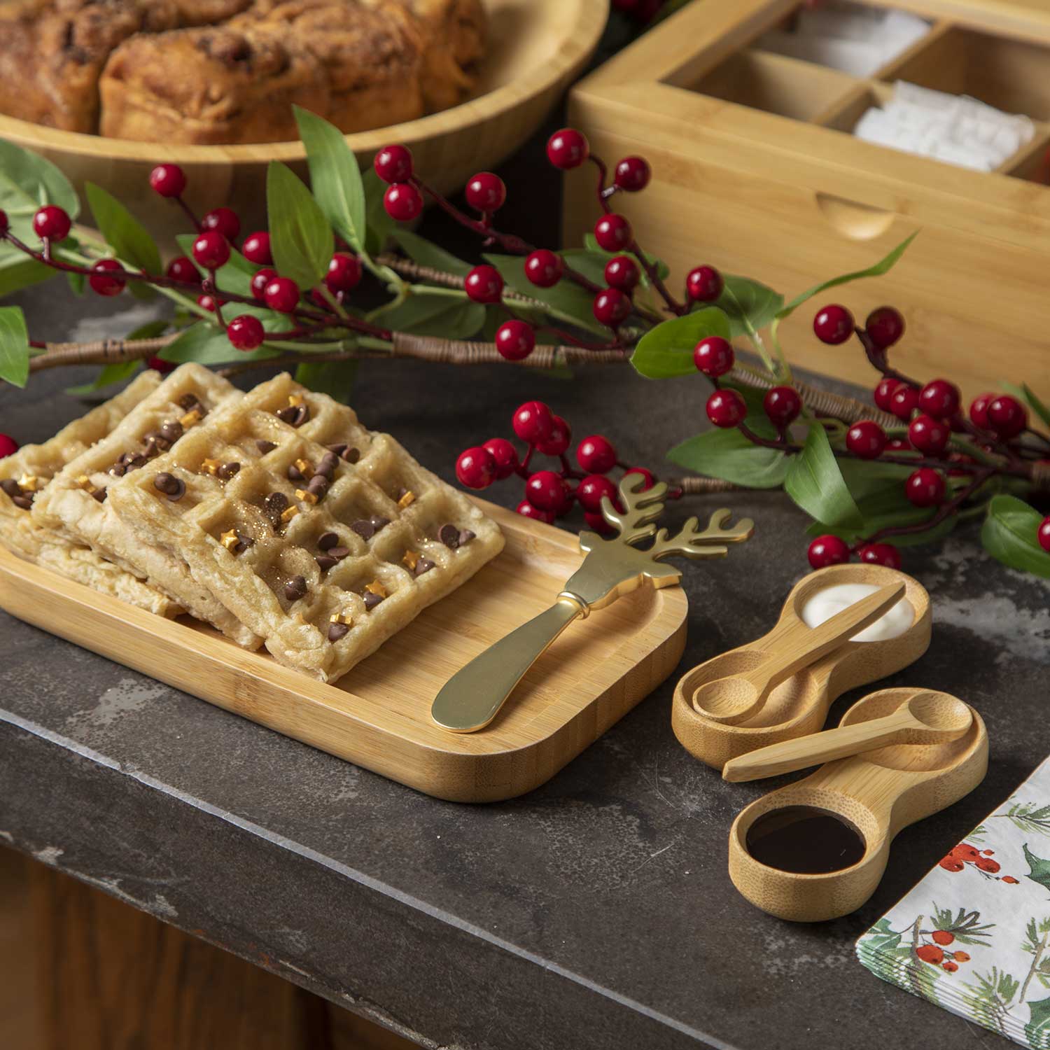 Salsero con cuchara en bambu-2-AMBIENTE GOURMET MÉXICO