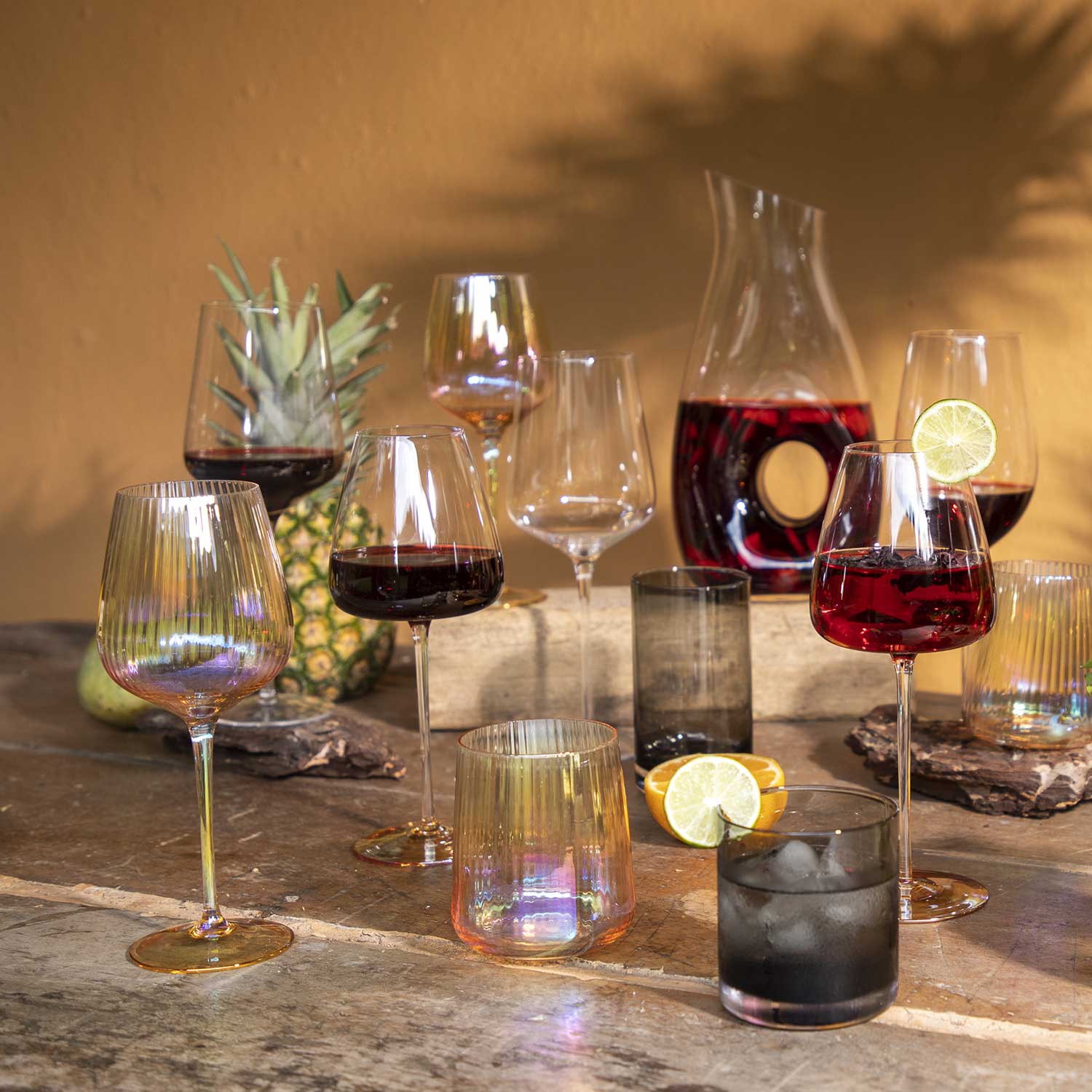 Vaso ambar tornasol setx2-4-AMBIENTE GOURMET MÉXICO