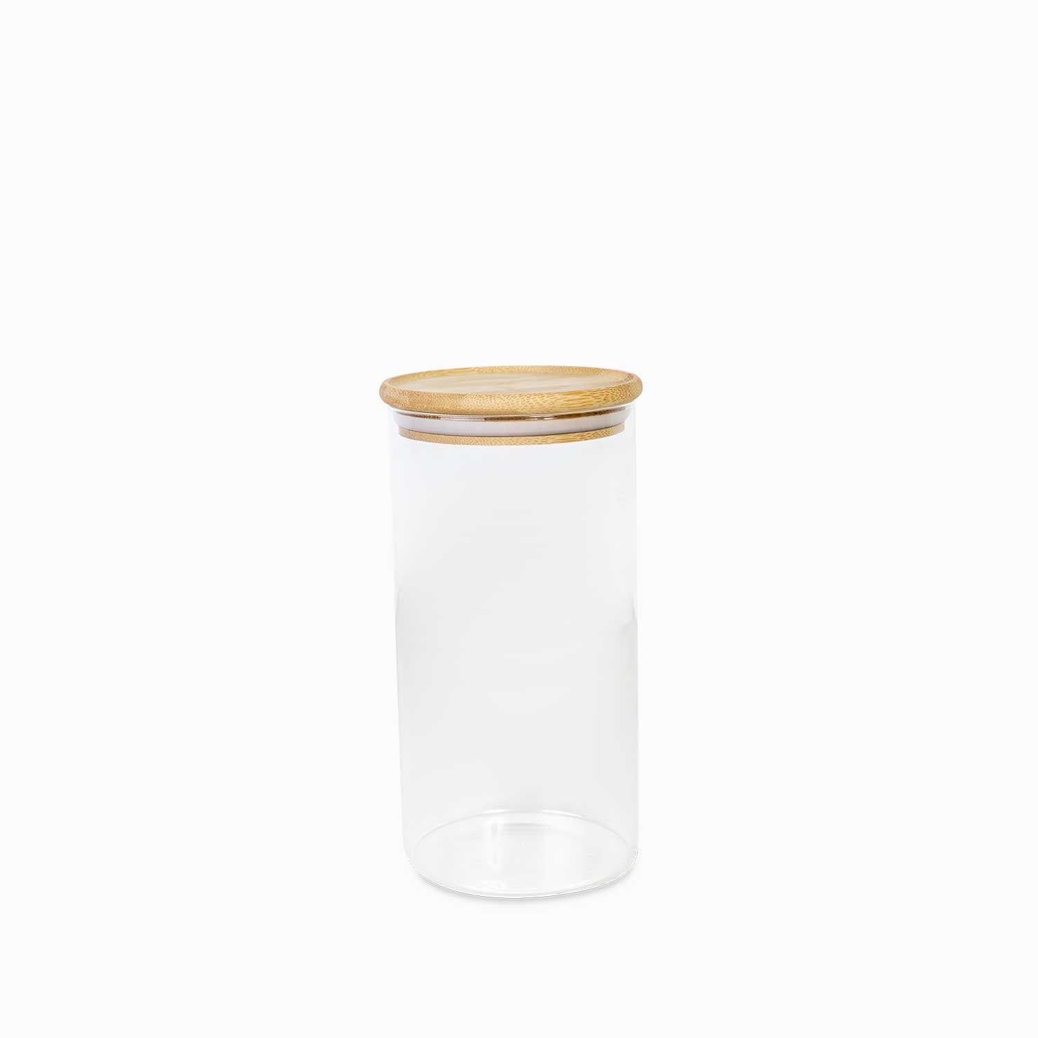 Recipiente redondo tapa en bambu 1300ml
