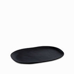 Charola oval negro mate 30cm
