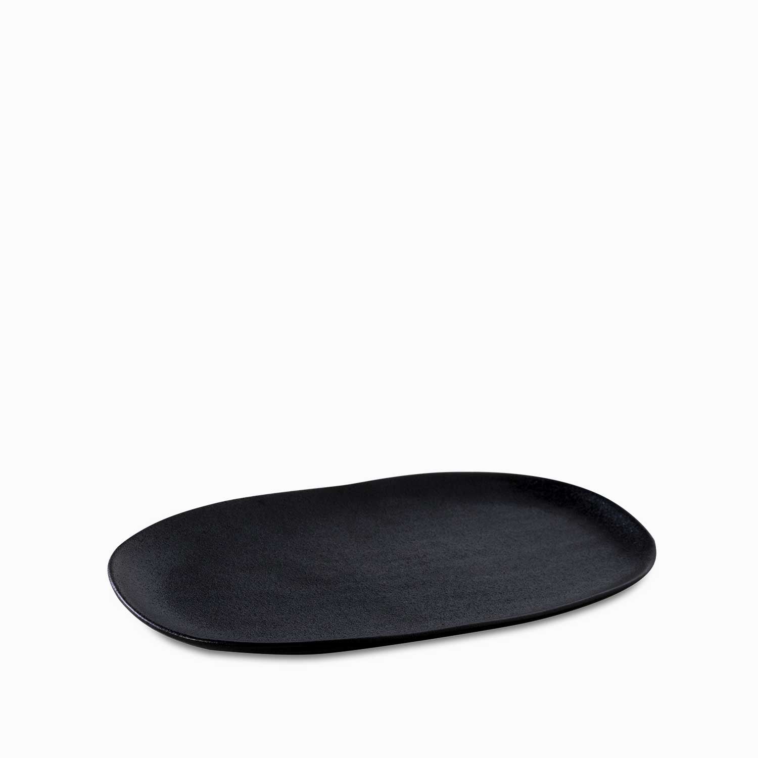 Charola oval negro mate 30cm