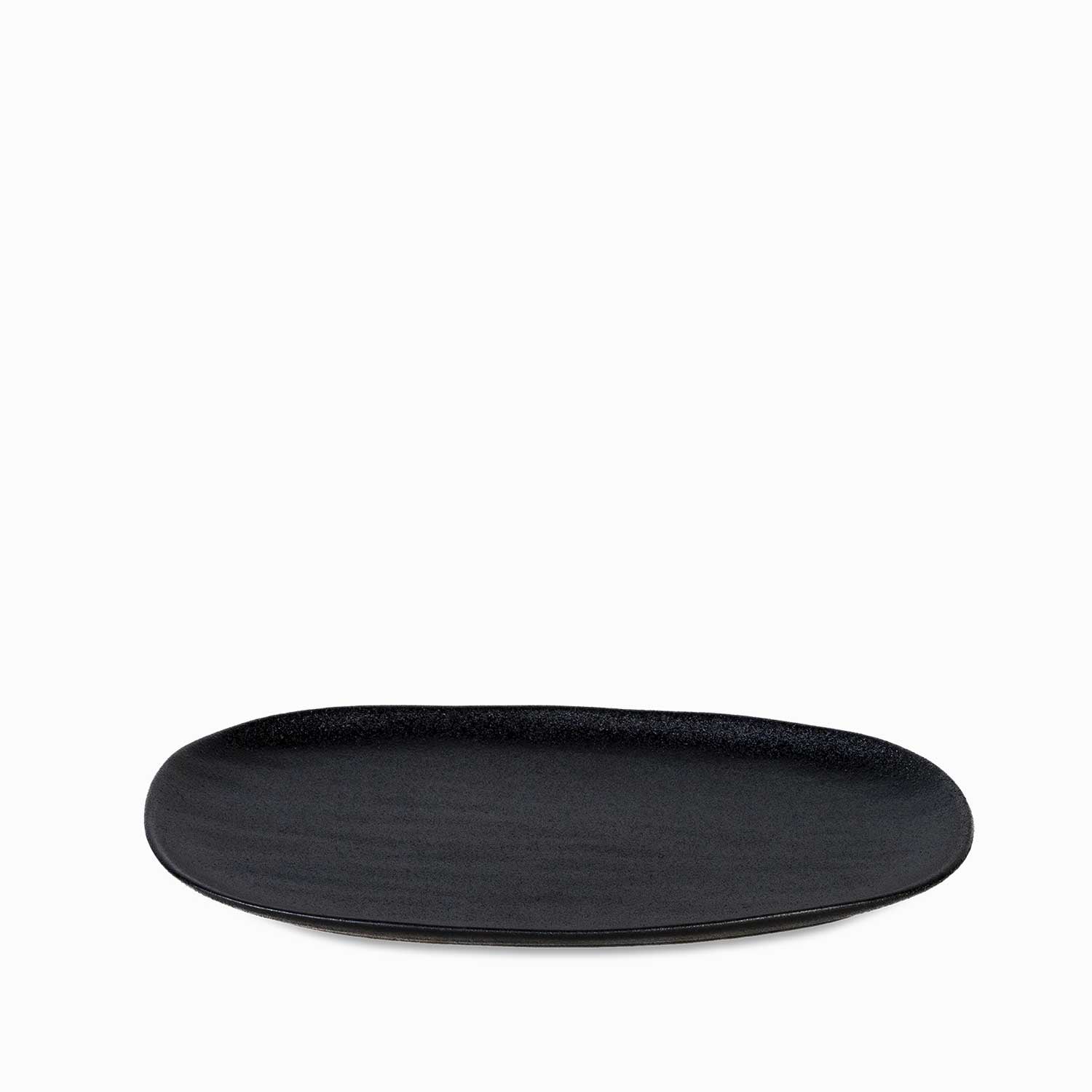 Charola oval negro mate 30cm