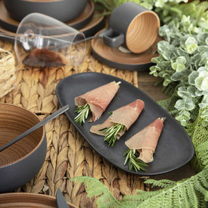 Bandeja oval negro mate 30cm-2-AMBIENTE GOURMET MÉXICO