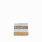 Portavasos rayas marmol madera