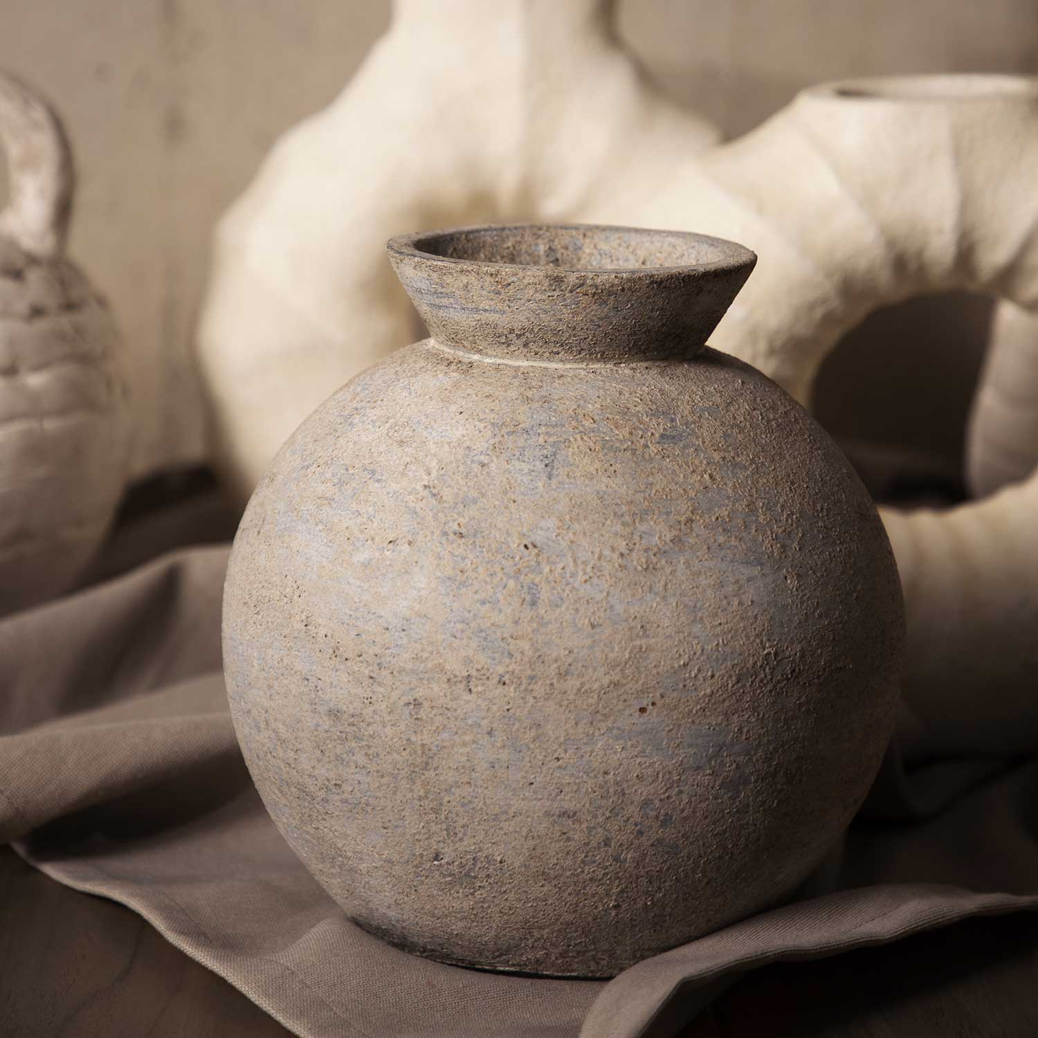 Jarrón Terracota Bajo-2-AMBIENTE GOURMET MÉXICO