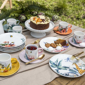Pocillo y plato lily setx4