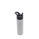 Termo doble pared gris con pitillo 700 ml