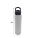 Termo doble pared gris con pitillo 700 ml