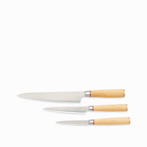 Setx3 cuchillos shun en madera