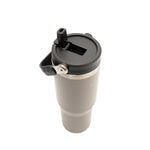 Termo con pitillo y manija gris 890 ml