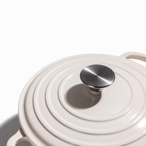 Olla blanca en hierro fundido 24cm-5-AMBIENTE GOURMET MÉXICO