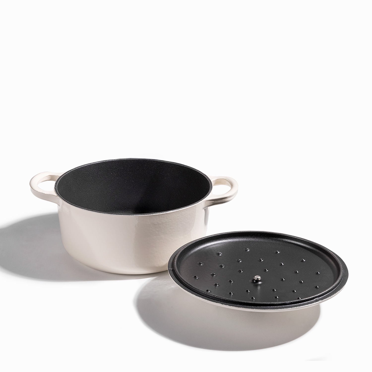 Olla blanca en hierro fundido 24cm-3-AMBIENTE GOURMET MÉXICO