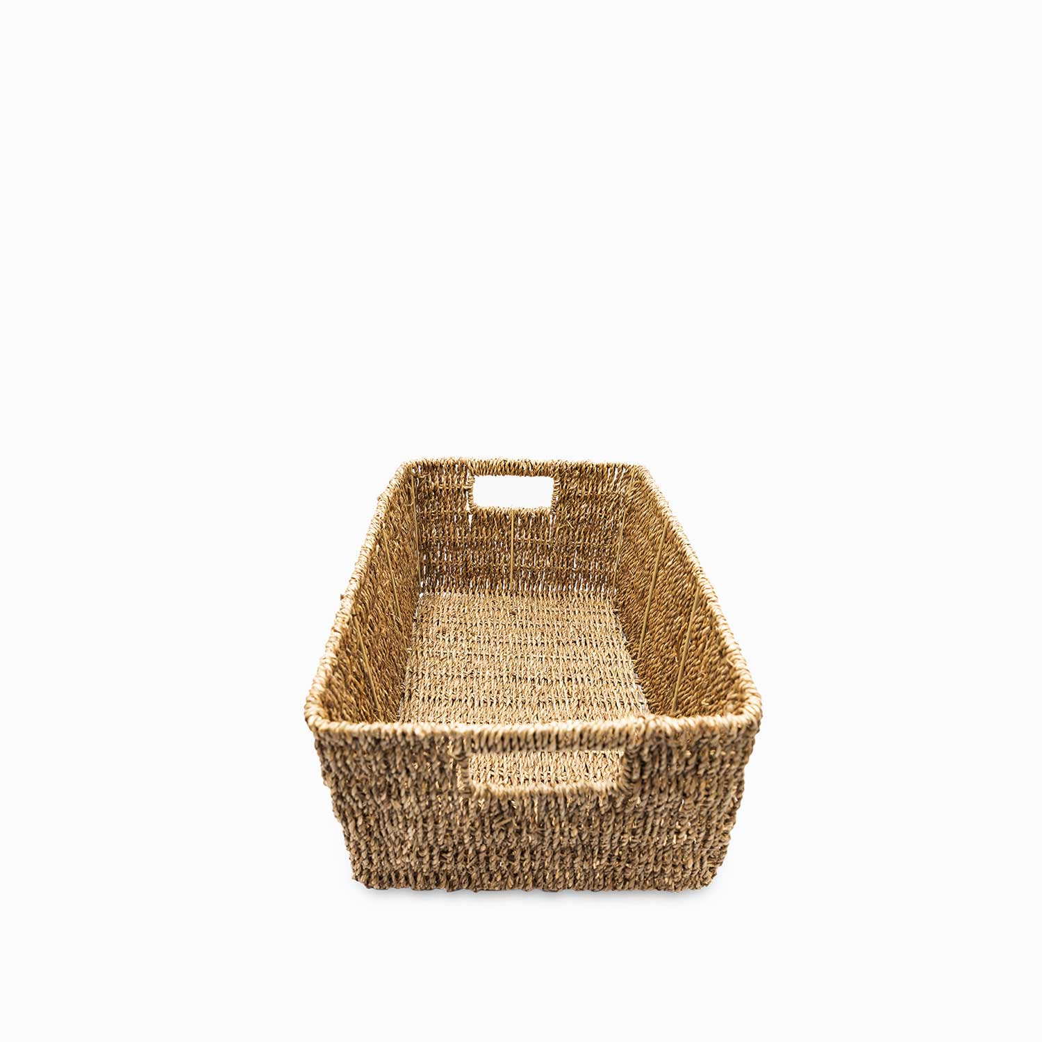 Canasta rectangular en fibra natural 40x27cm
