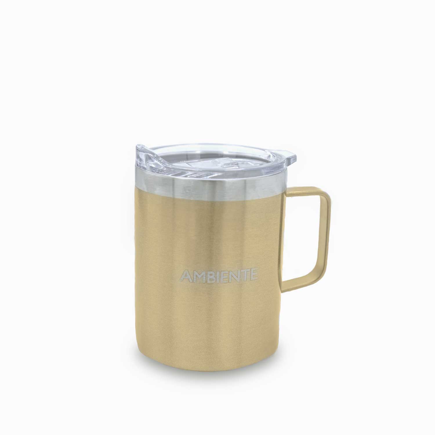Mug doble pared en acero gold