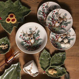 Plato mediano navidad silvestre 20cm setx4-4-AMBIENTE GOURMET MÉXICO