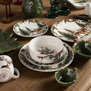 Plato principal navidad silvestre 25cm setx4-4-AMBIENTE GOURMET MÉXICO