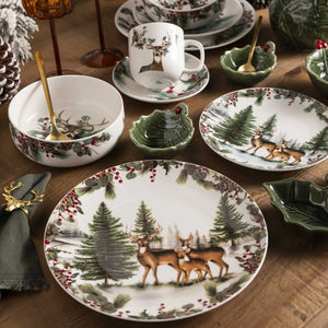 Pocillo y plato navidad Silvestre setx4-6-AMBIENTE GOURMET MÉXICO