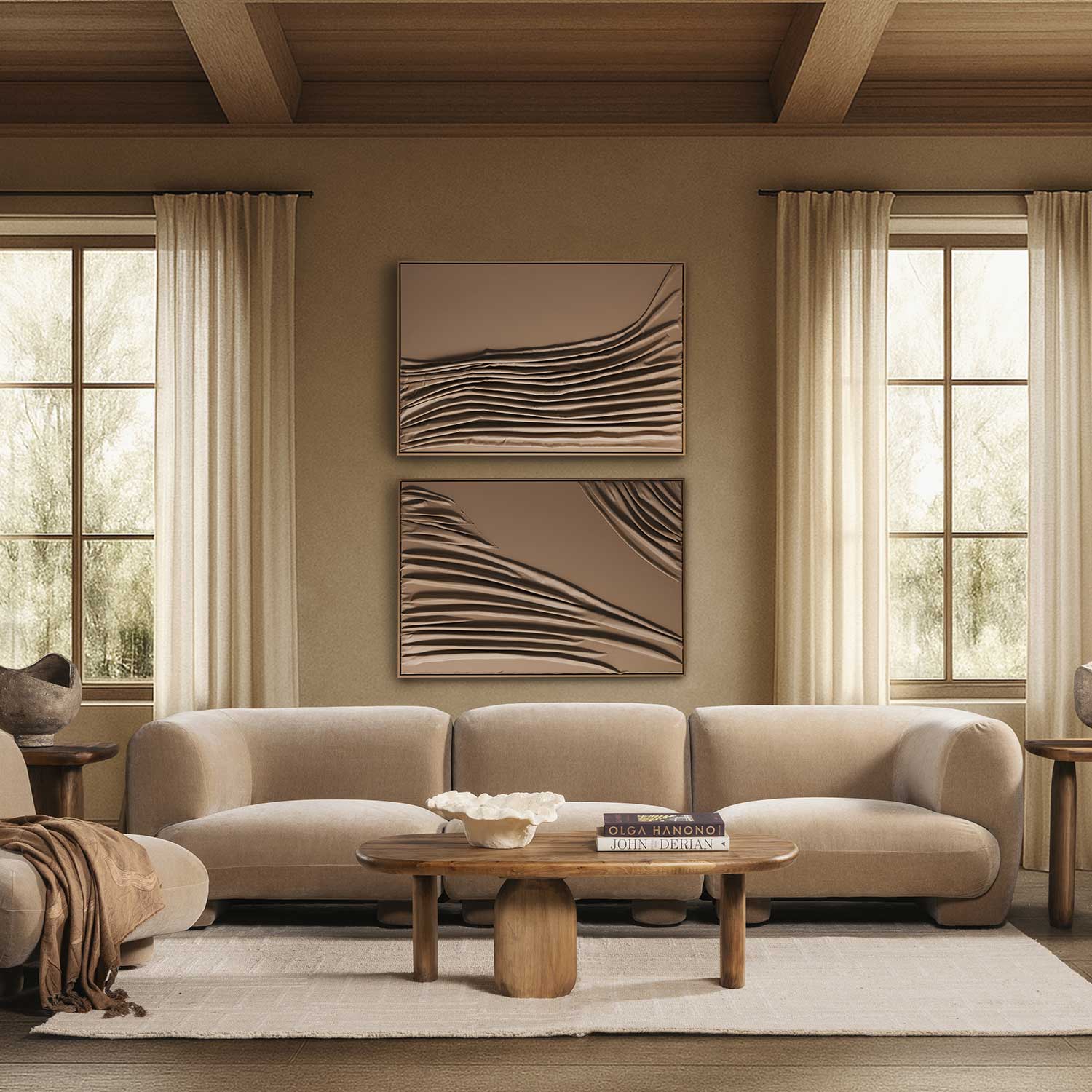 Mesa de centro león 40x125x75