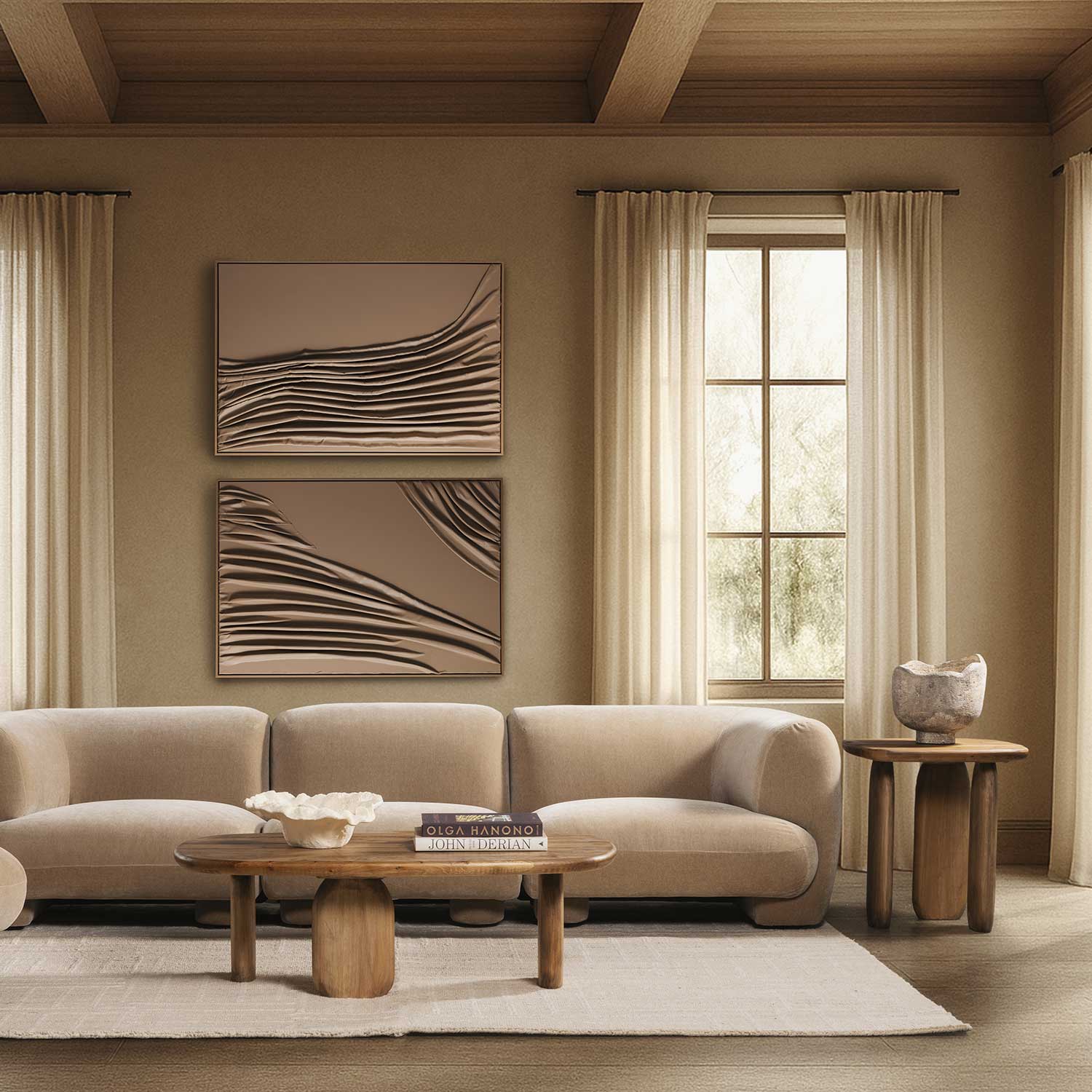 Mesa auxiliar león 60x55x55