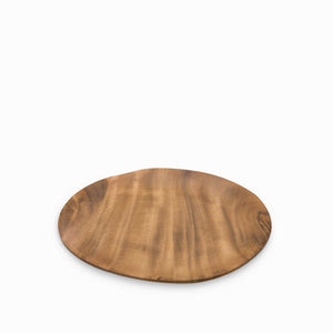 Plato irregular en acacia 25cm--AMBIENTE GOURMET MÉXICO