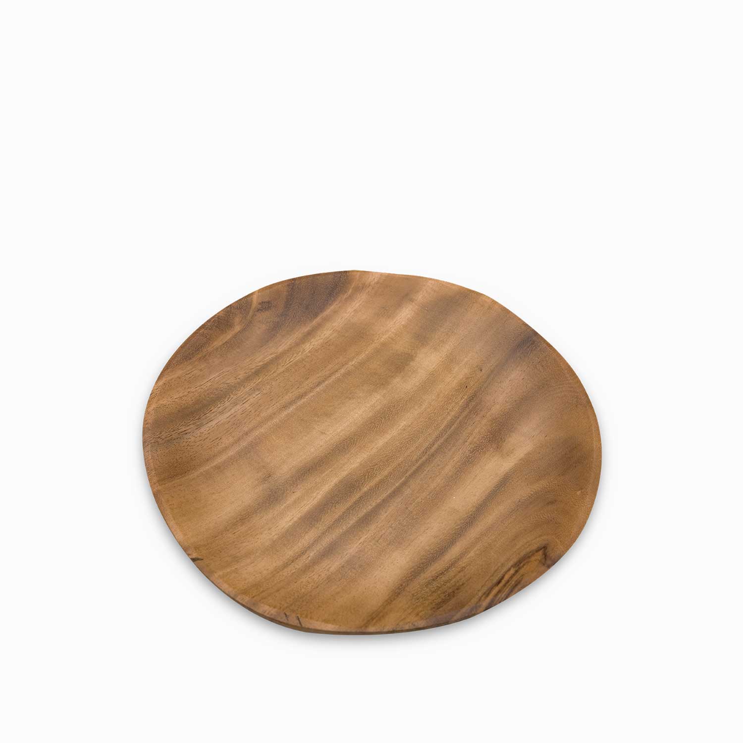 Plato irregular en acacia 25cm--AMBIENTE GOURMET MÉXICO