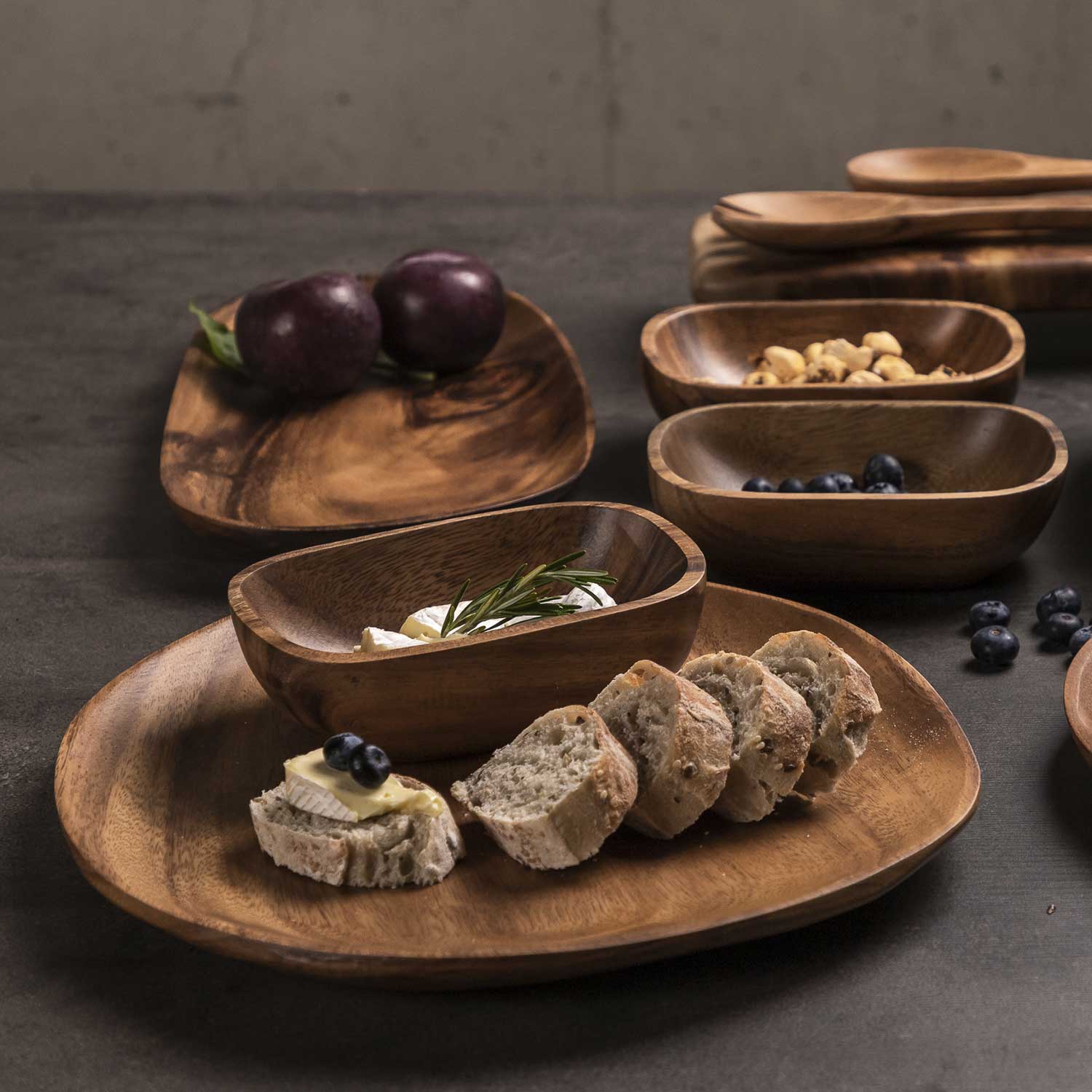 Bandeja irregular en acacia 30cm-2-AMBIENTE GOURMET MÉXICO