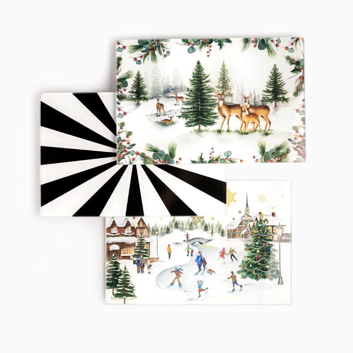 Tabla en vidrio Navidad Silvestre 30cm