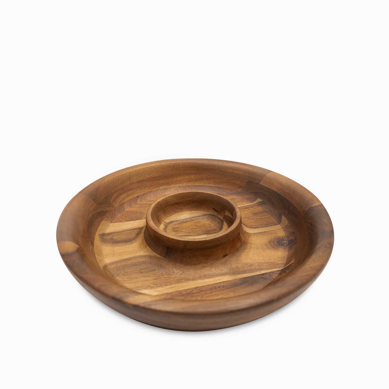 Chip and dip en acacia 35cm