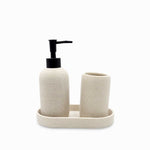 Set baño piedra gris