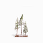 Set x3 pinos base tronco 30x18cm
