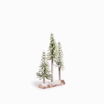 Set x3 pinos base tronco 30x18cm
