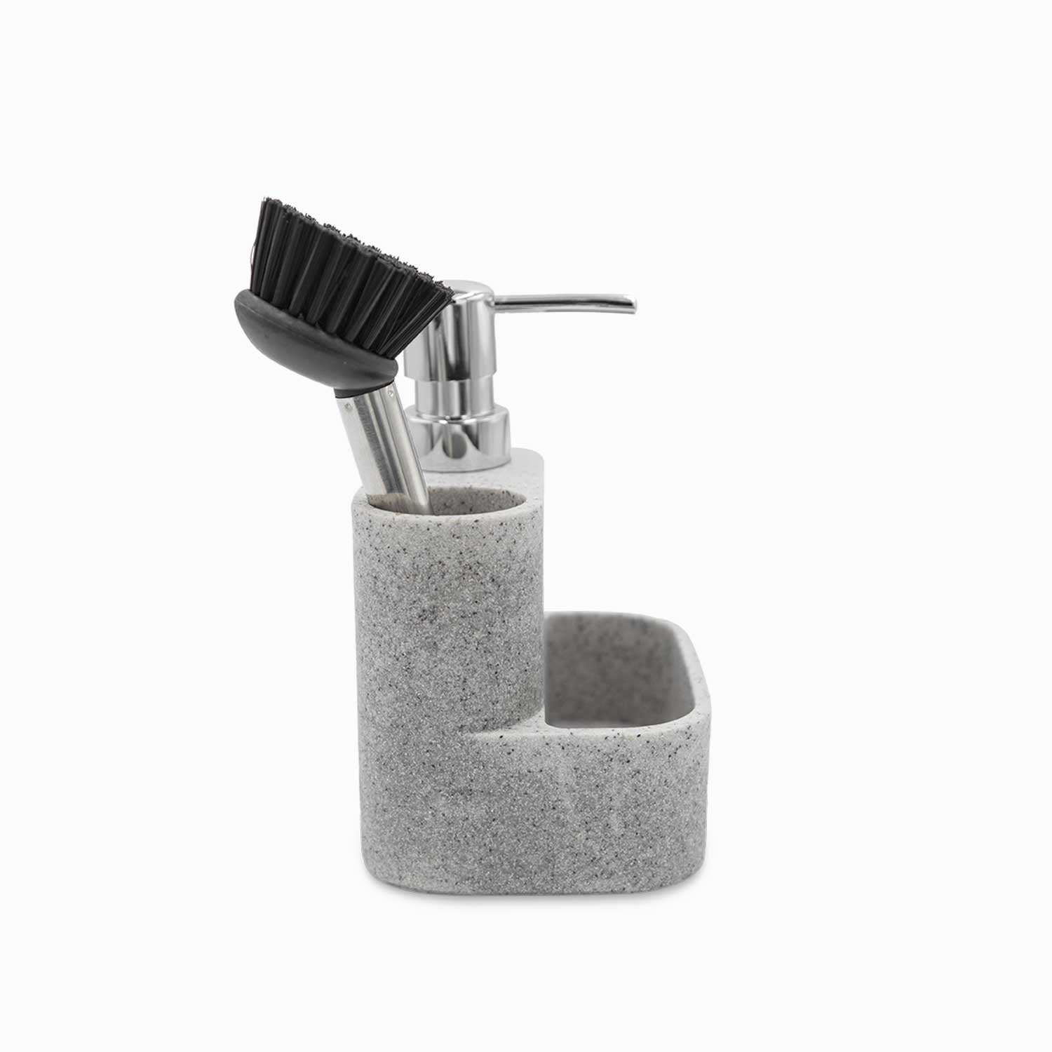 Dispensador jabón lavaplatos con cepillo