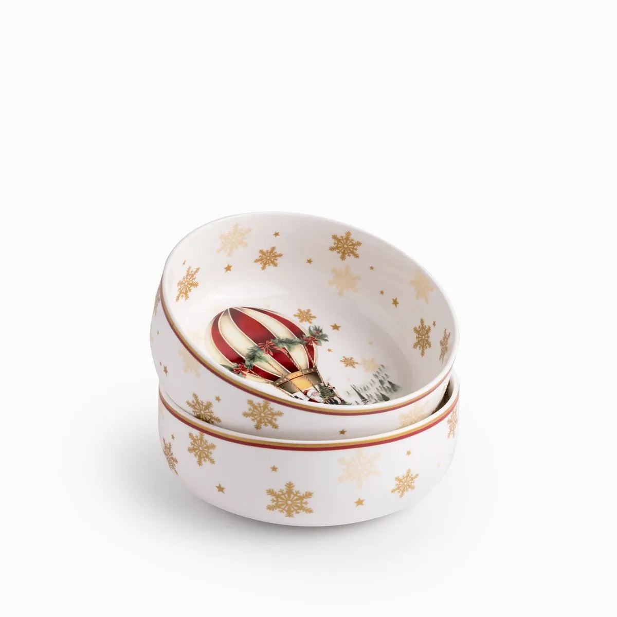 Tazón sopa noche buena snow journey 850ml set x2