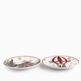 Plato principal noche buena snow journey 27cm set x2