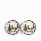 Plato pequeño navidad silvestre forest 15cm set x2