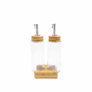 Set vinagre-aceite base madera 270 ml-1-AMBIENTE GOURMET MÉXICO