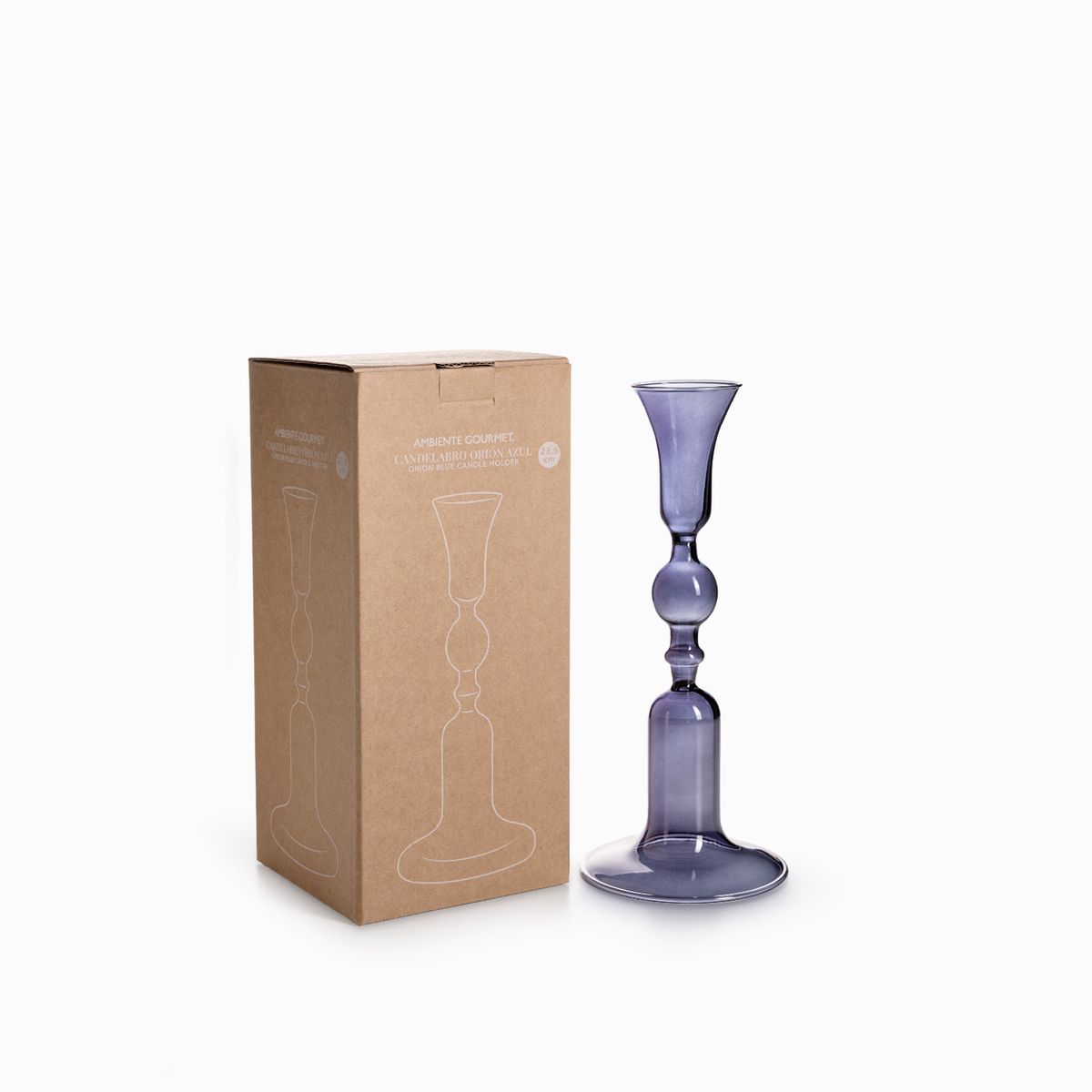 Candelabro Orión azul 23.5cm