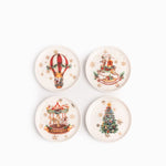 Portavasos noche buena snow set x4