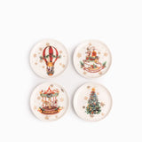 Portavasos noche buena snow set x4
