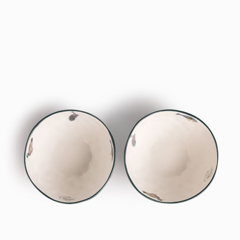 Tazón aves de invierno 15cm set x2