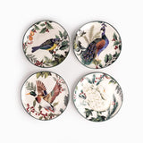 Plato mediano aves de invierno 20cm set x4