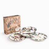 Plato mediano aves de invierno 20cm set x4