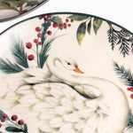 Plato mediano aves de invierno 20cm set x4