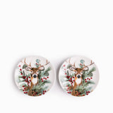 Plato pequeño navidad silvestre 15cm set x2