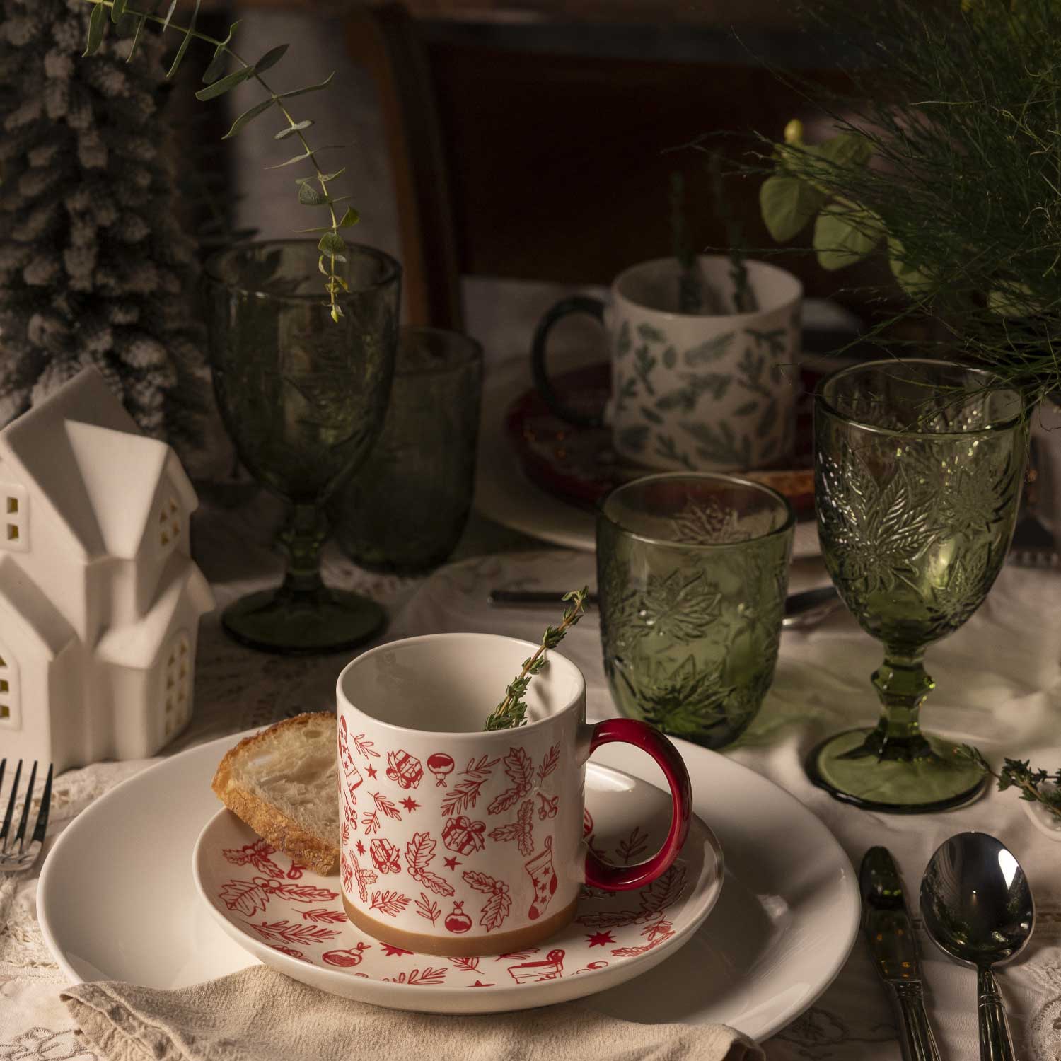 Plato 20cm Navidad setx4-6-AMBIENTE GOURMET MÉXICO